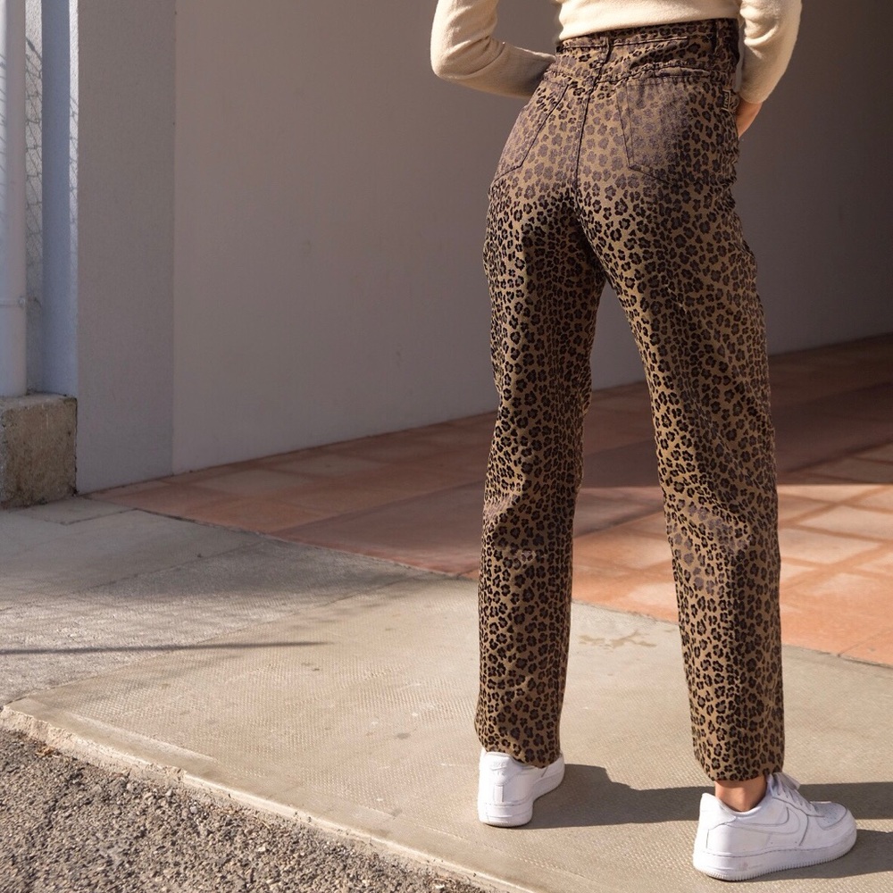 FENDI Vintage Leopard Zucca FF Jeans 26 - Picture 4 of 12